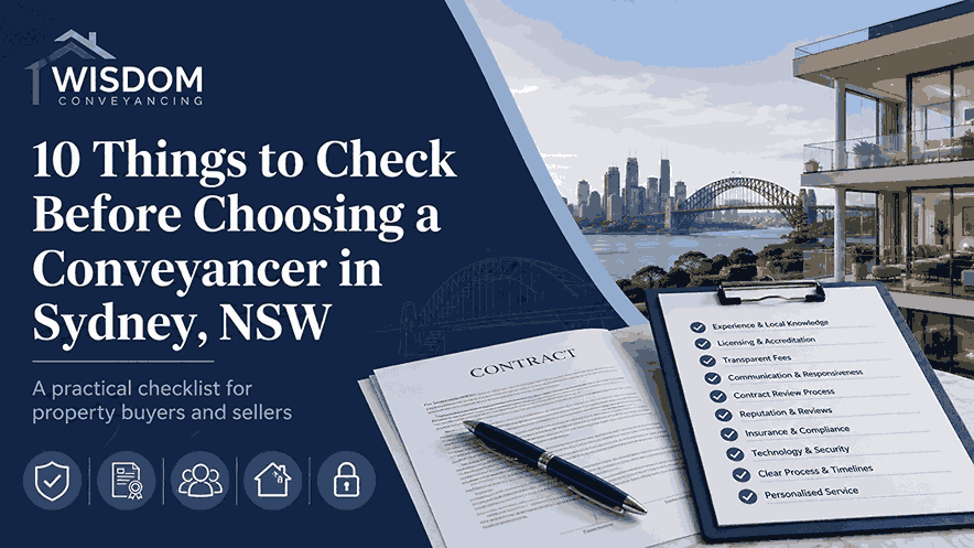10 Things to Check Before Choosing a Conveyancer in Sydney, NSW